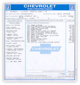 gm general motors car window sticker chevrolet 1976 gm part number 360235 impact printer printed filled in reproduction printer vega cosworth v=jimosborn thumb product image