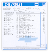 gm general motors car window sticker chevrolet 1977 gm part number 360235 impact printer printed filled in reproduction printer v=jimosborn thumb product image