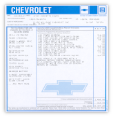 gm general motors car window sticker chevrolet 1977 gm part number 360235 impact printer printed filled in reproduction printer v=jimosborn thumb product image