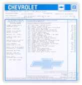 gm general motors car window sticker chevrolet 1977 gm part number 360235 impact printer printed filled in reproduction printer v=jimosborn thumb product image