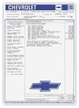 gm general motors car window sticker chevrolet 1978 1979 1980 gm part number 476602 impact printer printed filled in reproduction printer v=jimosborn thumb product image