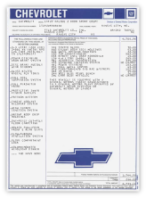 gm general motors car window sticker chevrolet 1978 1979 1980 gm part number 476602 impact printer printed filled in reproduction printer v=jimosborn thumb product image