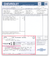 gm general motors car window sticker chevrolet 1981 gm part number 22508105 camaro corvette impact printer printed filled in reproduction v=jimosborn thumb product image