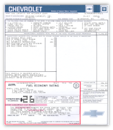 gm general motors car window sticker chevrolet 1981 gm part number 22508105 camaro corvette impact printer printed filled in reproduction v=jimosborn thumb product image