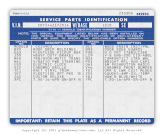 gm general motors pickup spid service parts identification label 1973 1974 1975 chevrolet gmc gm part number 342933 3 box impact printer printed filled in v=gloveboxoptions thumb product image