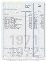 gm general motors pickup window sticker 1971 1972 gm part CO 217 REV 11 70 impact printer printed filled in reproduction v=gloveboxoptions thumb product image