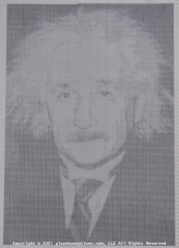 mainframe line printer ascii art einstein thumb product image