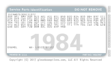 picture photo gm general motors car spid service parts identification label 1984 1985 1986 gm part number 14065987 impact printer printed