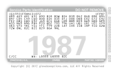 picture photo gm general motors car spid service parts identification label 1987 1988 gm part number 14085266 07MR85 impact printer printed